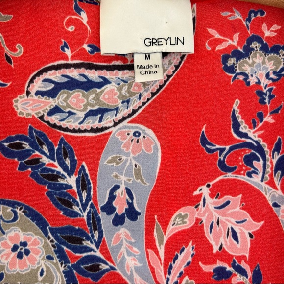 GREYLIN~ Sidney Paisley Wrap Maxi Dress in Medium - Picture 3 of 16